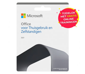 Het Microsoft Office 2021 incl. Trainingen is een digitale licentie welke goed is voor één computer. 