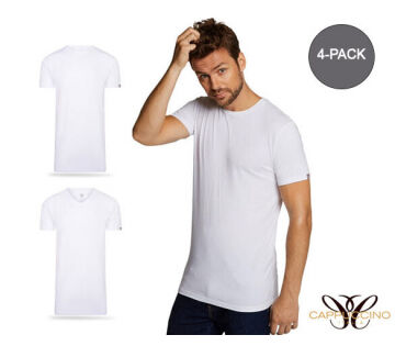 4-Pack Cappuccino T-shirts Extra Lang